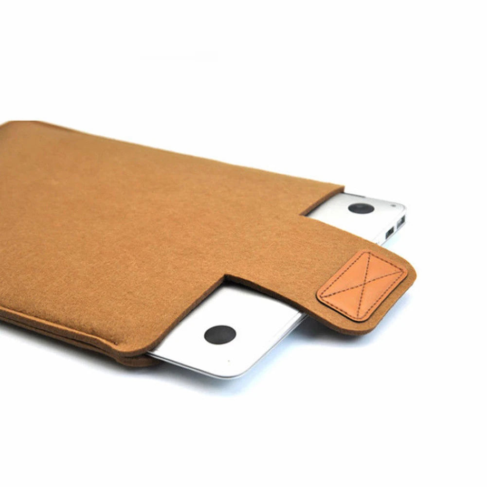 Felt Sleeve Slim Tablet Case Cover Bag for Macbooks Air Pro 11 13 15 Inch Solid Color Tablet Storage Bag