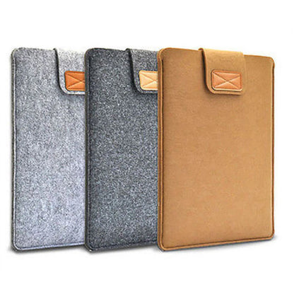 Felt Sleeve Slim Tablet Case Cover Bag for Macbooks Air Pro 11 13 15 Inch Solid Color Tablet Storage Bag