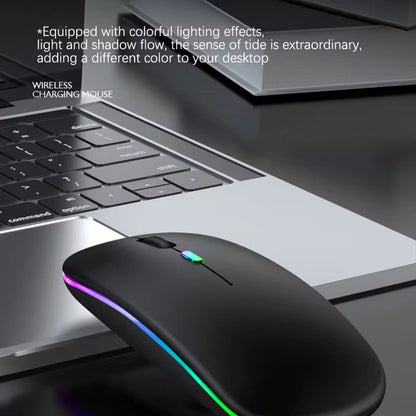 Tablet Phone Computer Bluetooth Wireless Mouse Rechargeable RGB Backlight Mice for Ipad PC Laptop Tablet Phone 2.4Ghz USB Mouse