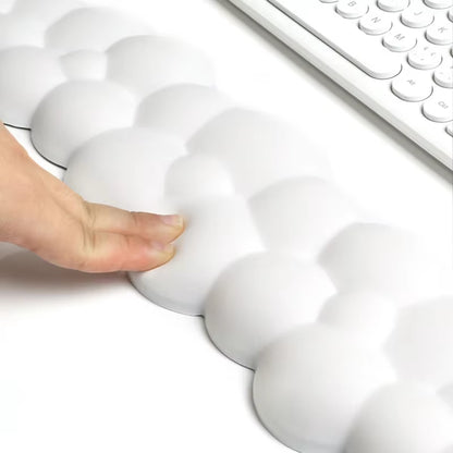 Leather Cloud Shape Wrist Rest Pad Soft PU Material Memory Foam Anti-Slip Rubber Base Office Keyboard Mouse Support Wrist Pad