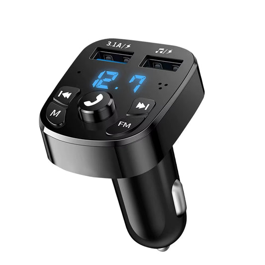 Car MP3 Player Dual USB Fast Charging Charger FM Receiver Bluetooth Compatible 5.0 Transmitter U-Disk Flash Drive Plug Car Kit