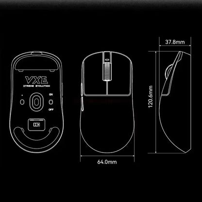 Vxe Dragonfly R1SE R1 R1Pro R1Promax Gaming Mouse Mouse Rechargeable Gamer Paw3395 Lightweight Ergonomic Wireless Mouse Esport
